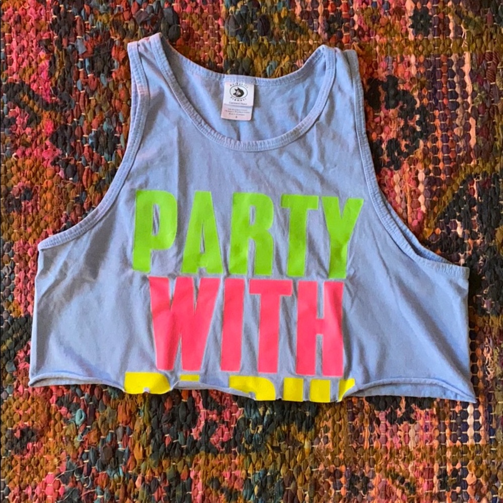 Neon Frat Cropped Tank
